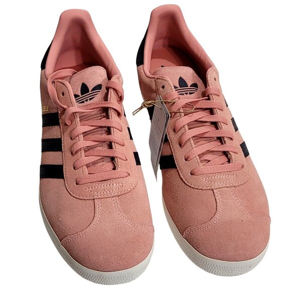 Adidas Gazelle Glow Pink Mens Sneakers Size 13 Suede Upper Black Stripes Casual - Picture 12 of 12